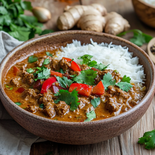 Coconut Beef Mince Curry