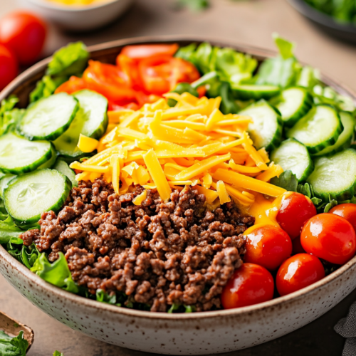Deconstructed Hamburger Bowls