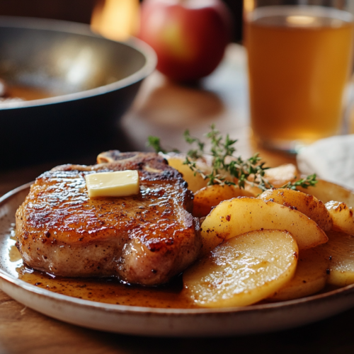 Fried Pork Chops With Apples