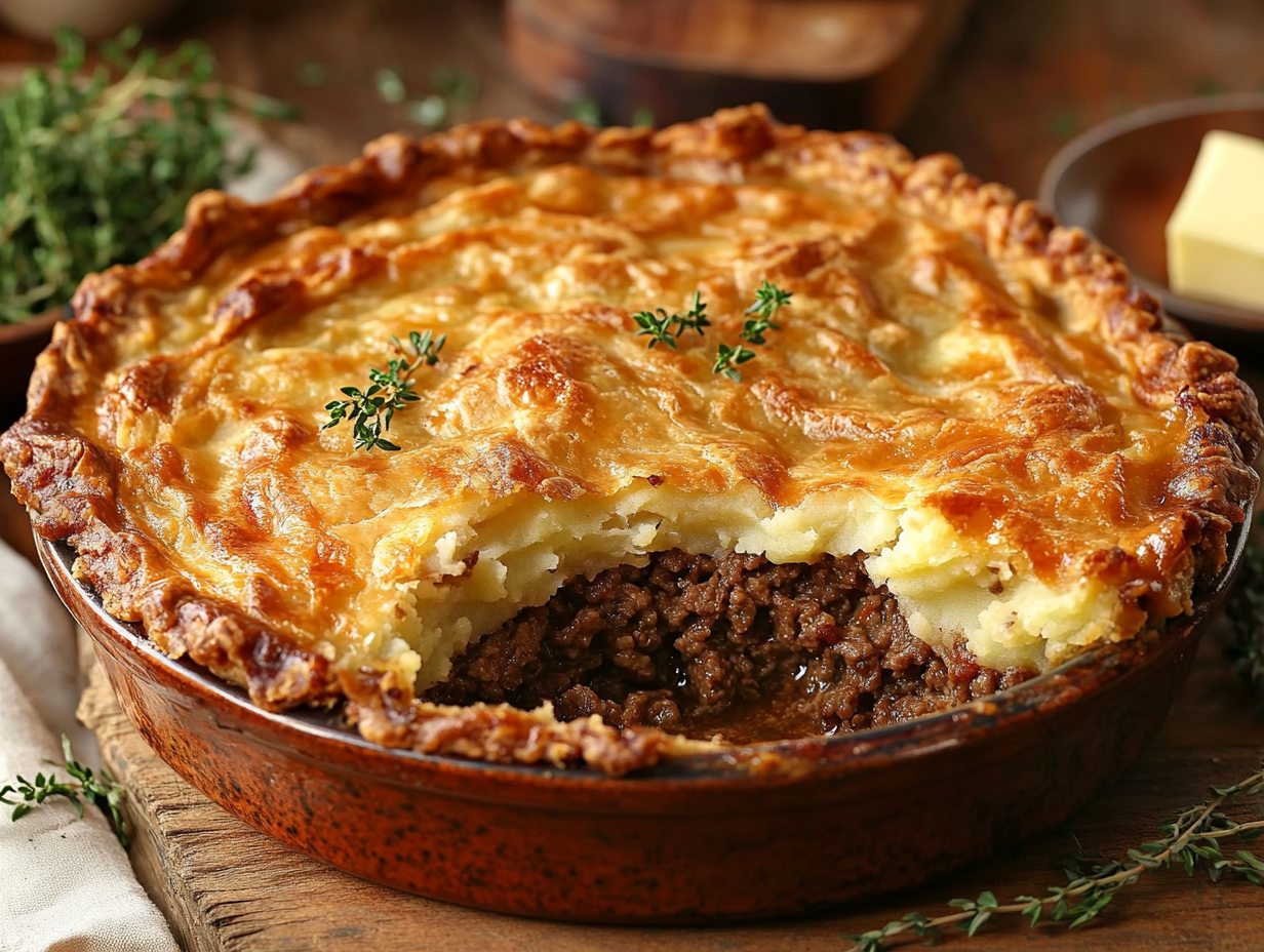 Irish Minced Beef and Potato Pie