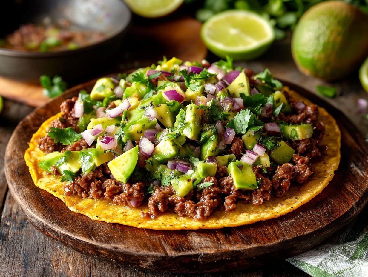 Kiwi Style Minced Beef Tostadas