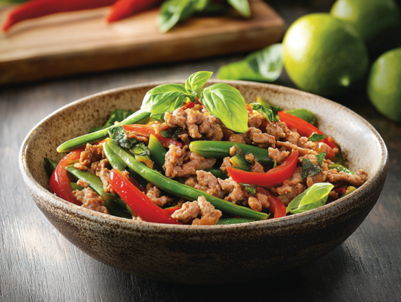 Pork Mince and Native Lime Stir Fry