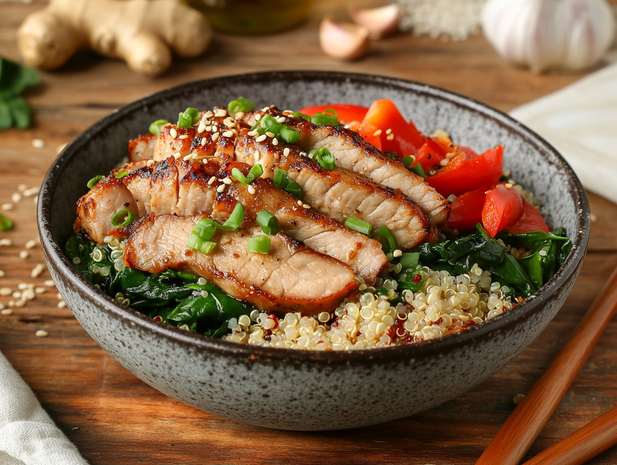 Savory Pork Quinoa Bowl