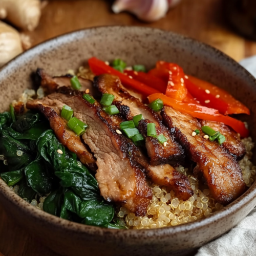 Savory Pork Quinoa Bowl