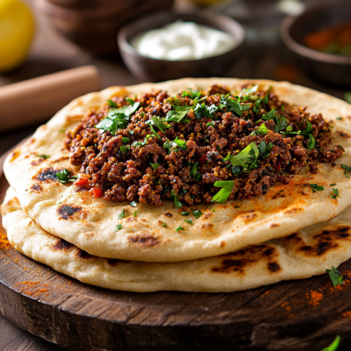 Spiced Lamb Mince And Za'Atar Flatbread: A Middle Eastern Delight