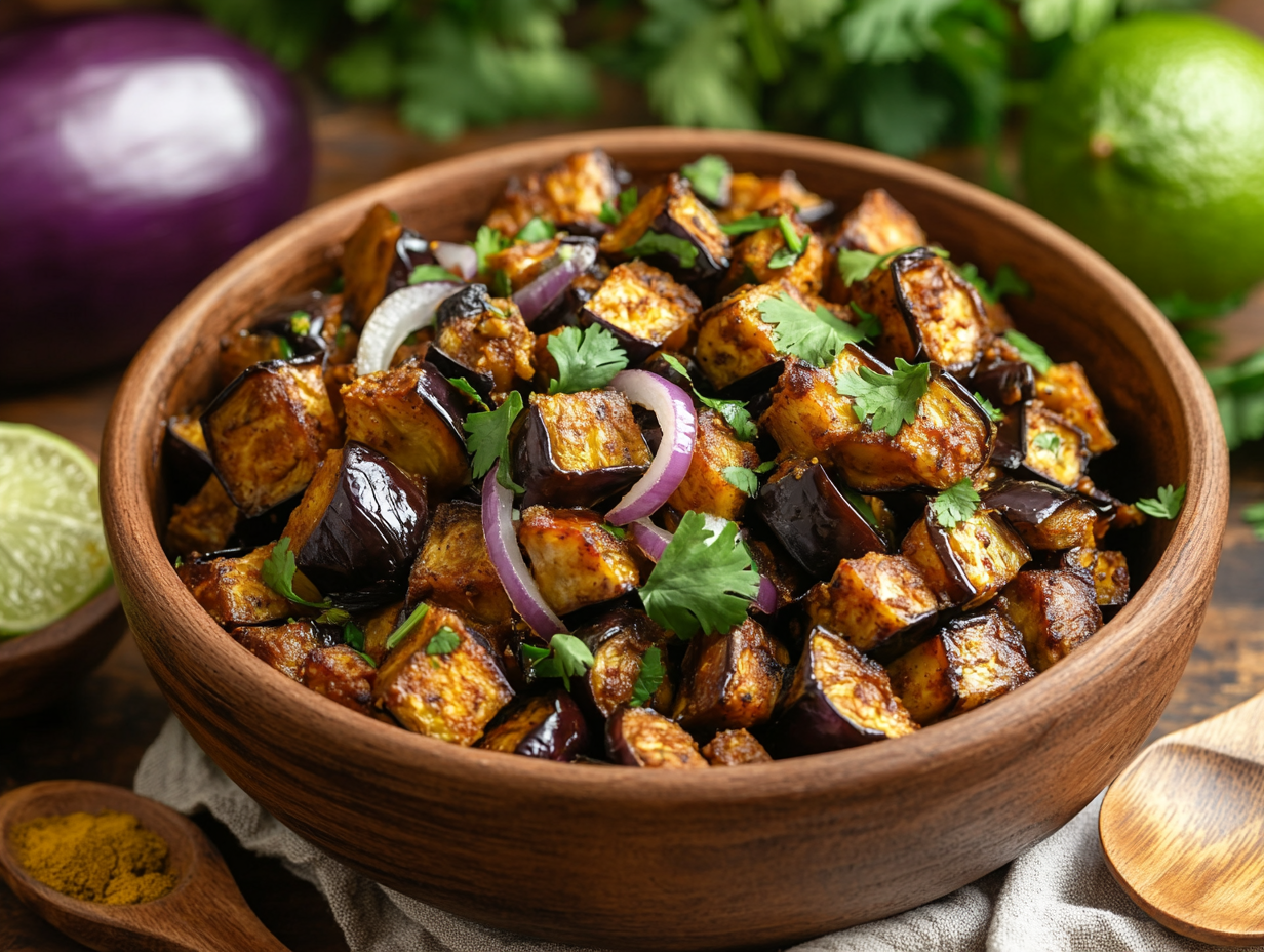 Sri Lankan Roasted Eggplant Salad
