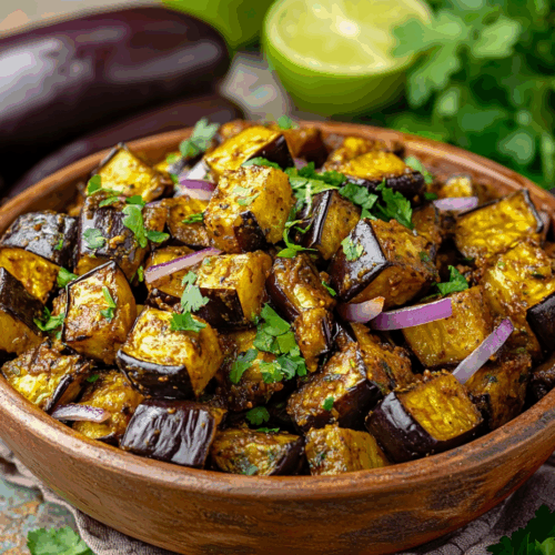 Sri Lankan Roasted Eggplant Salad