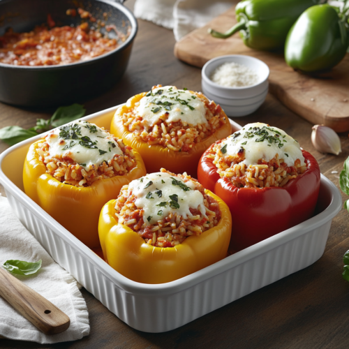 Stuffed Bell Peppers With Ground Turkey