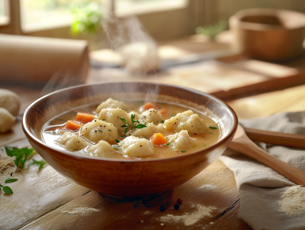 Chilean Minced Chicken Pantrucas (Dumpling Soup)