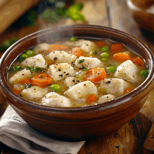 Chilean Minced Chicken Pantrucas (Dumpling Soup)