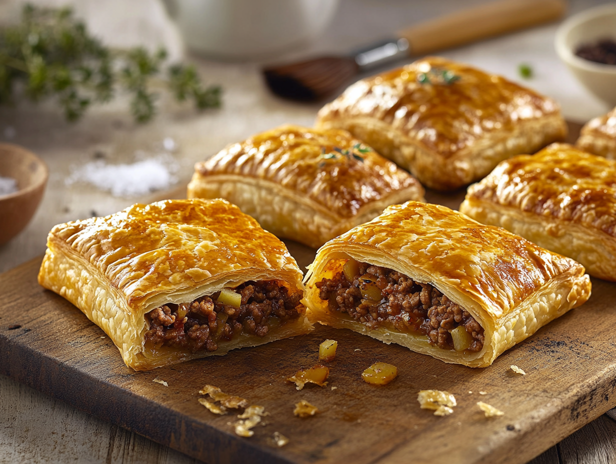 Minced Beef and Turnip Puff Pastry