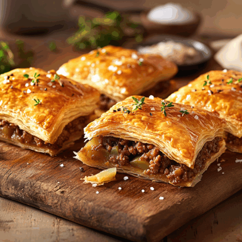 Minced Beef And Turnip Puff Pastry