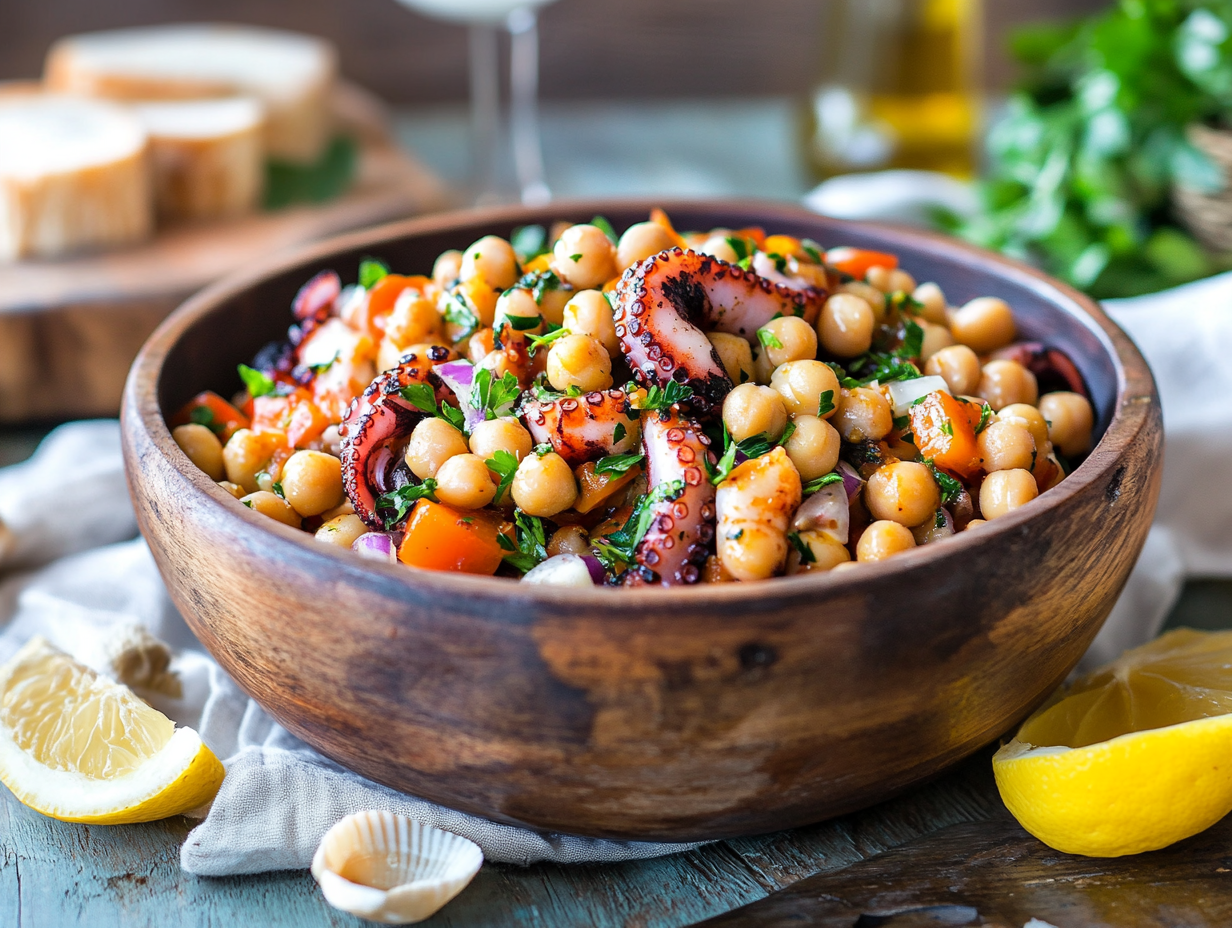Portuguese Octopus and Chickpea Salad
