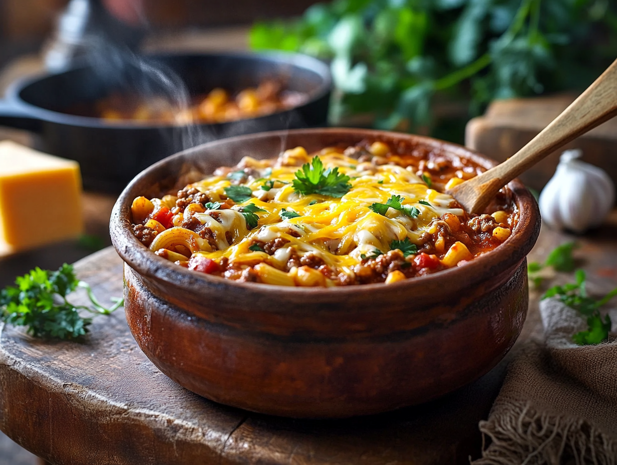 Beef Mince Chili Macaroni