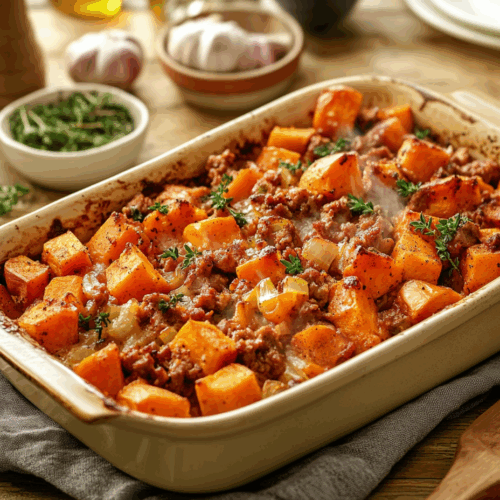 Modern Hangi Feast: Pork And Vegetables Baked To Perfection 2 Hangi-Inspired Minced Pork And Veggie Bake