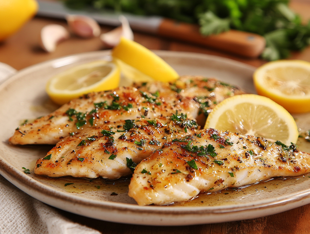 Lemon Garlic Butter Tilapia