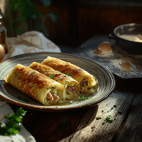 Minced Rabbit And Cabbage Palatschinken
